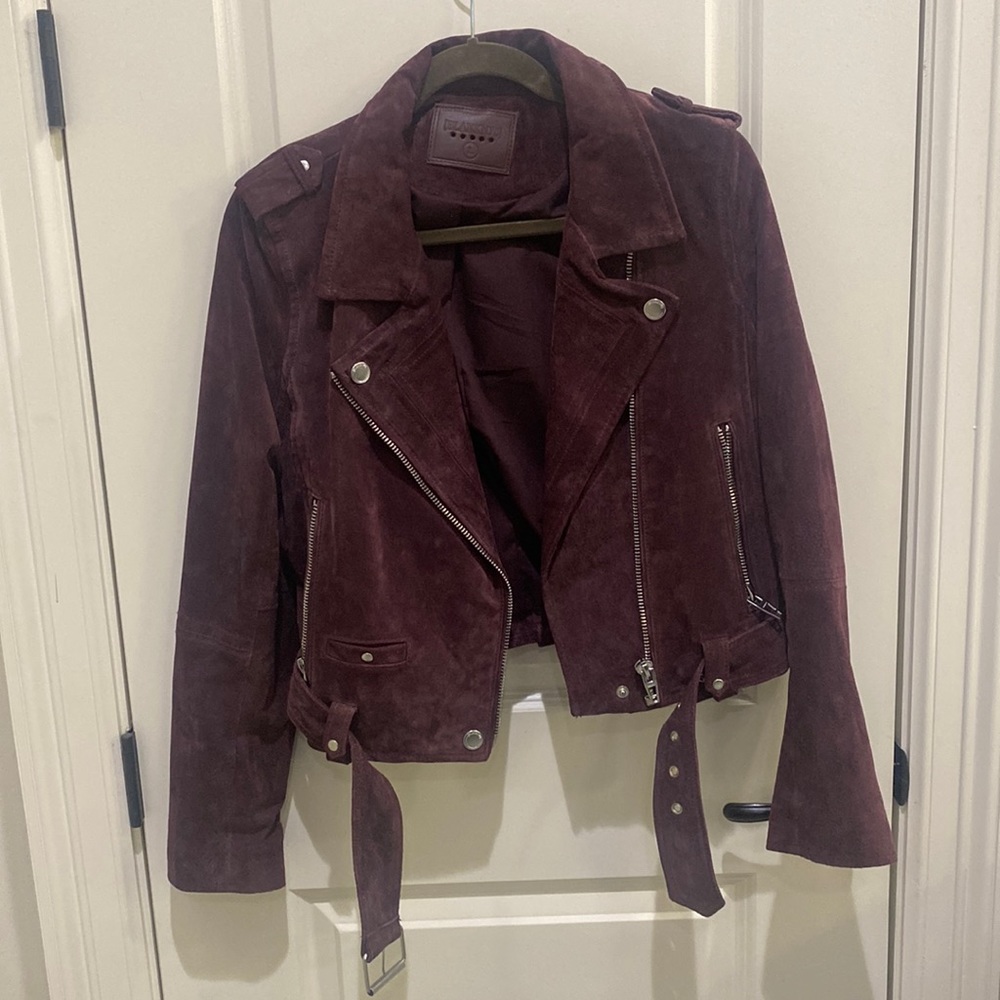 Blank NYC suede motto jacket